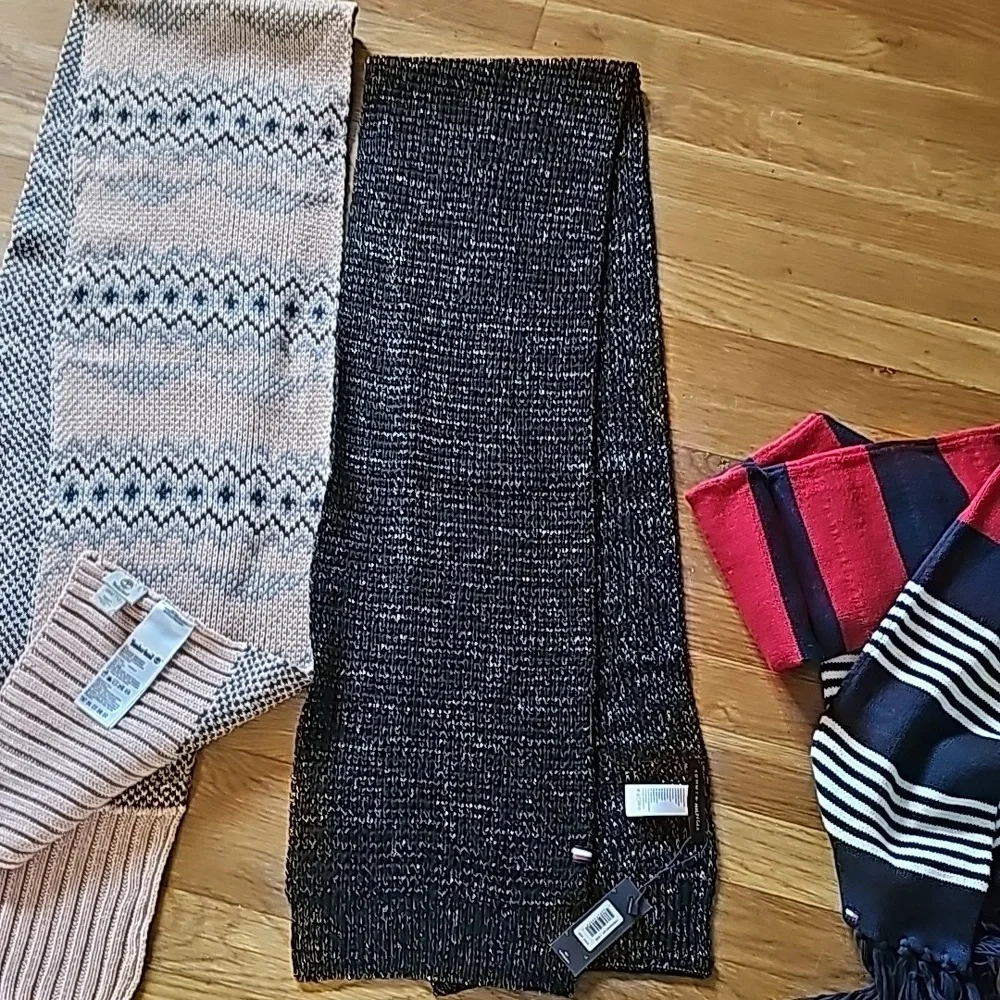 Tommy Hilfiger & Timberland Scarf Bundle of Qty 3 Winter Scarves